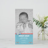 Race Car Geboorteaankondiging Aankondiging (Staand voorkant)