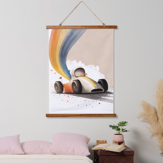 Race Car Hangend Wandkleed (Slaapkamer)