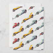 Race Car Invitation Ready Set Go  Race Car Kaart (Achterkant)