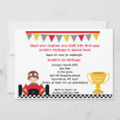 Race car Invite Kaart (Voorkant)