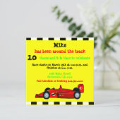 Race Car Kaart (Staand voorkant)