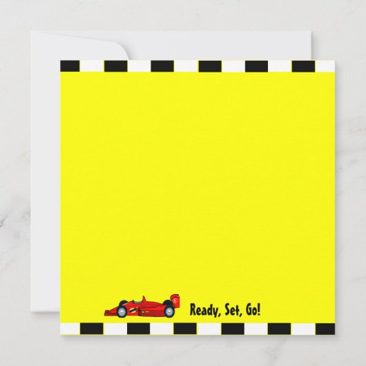 Race Car Kaart (Achterkant)