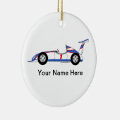 Race Car Keramisch Ornament (Rechts)