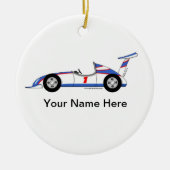 Race Car Keramisch Ornament (Voorkant)