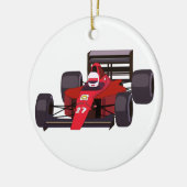 Race Car Keramisch Ornament (Links)