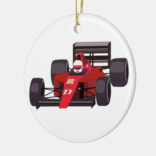 Race Car Keramisch Ornament (Links)