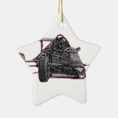 Race Car Keramisch Ornament (Rechts)