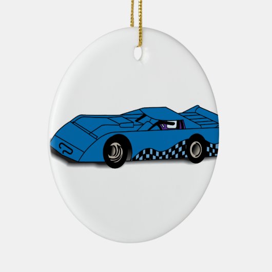 Race Car Keramisch Ornament (Rechts)