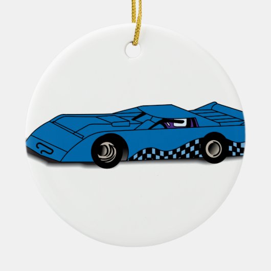 Race Car Keramisch Ornament (Voorkant)