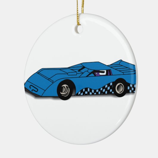 Race Car Keramisch Ornament (Links)