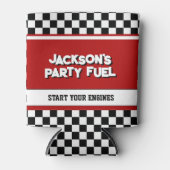 Race Car Kids Birthday Party Blikjeskoeler (Voorkant)