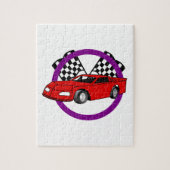 Race Car Logo Legpuzzel (Verticaal)
