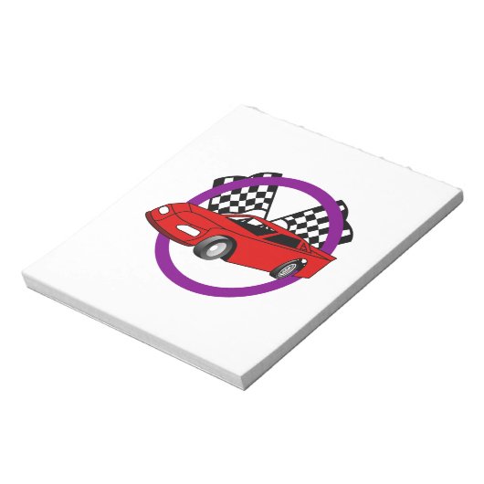 Race Car Logo Notitieblok (Linkerzijde)
