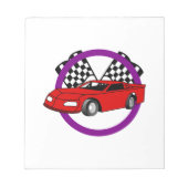Race Car Logo Notitieblok (Voorkant)