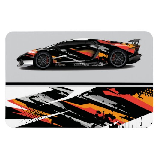 Race Car Magnet Magneet (Horizontaal)