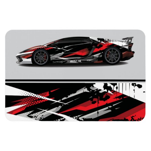 Race Car Magnet Magneet (Horizontaal)