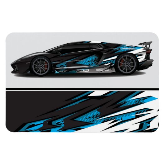 Race Car Magnet Magneet (Horizontaal)
