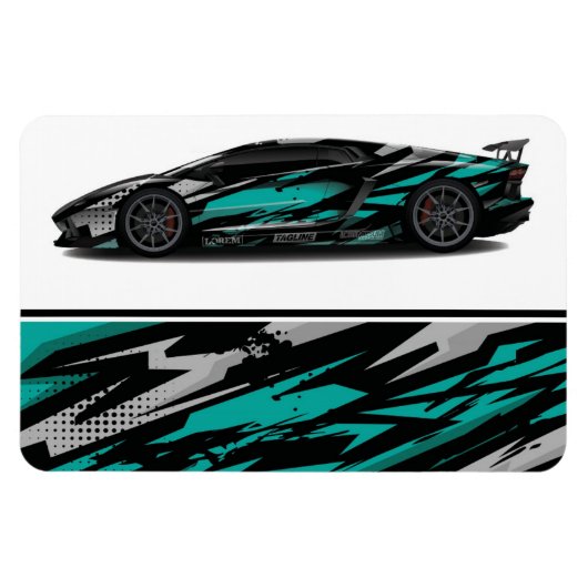 Race Car Magnet Magneet (Horizontaal)