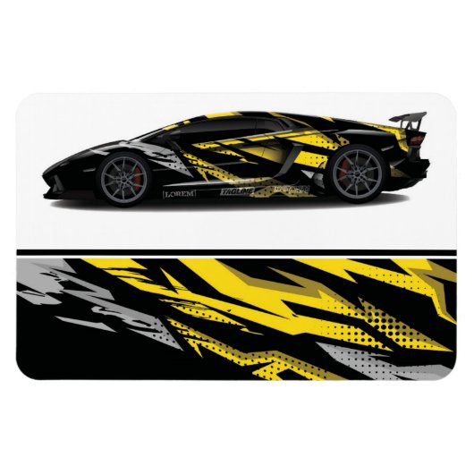 Race Car Magnet Magneet (Horizontaal)