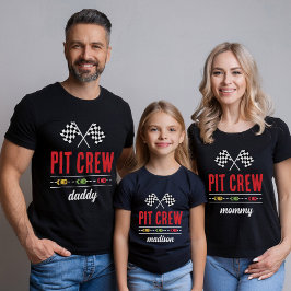 Race Car Matching Pit Crew Mama T-shirt