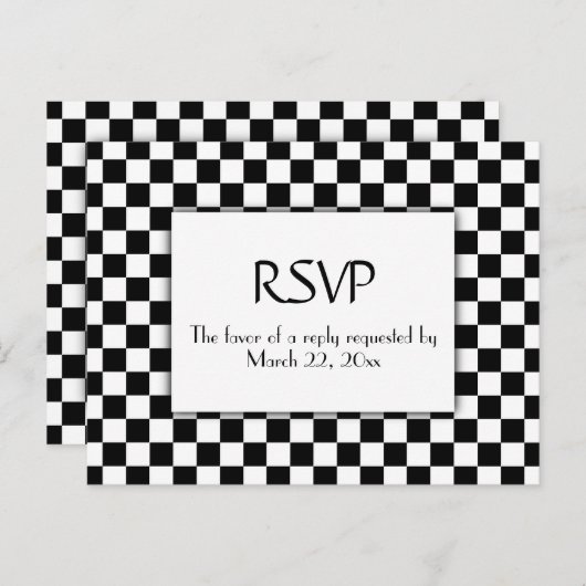 Race Car met Menu RSVP (Voorkant / Achterkant)