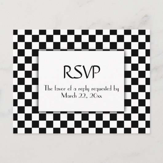 Race Car met Menu RSVP (Voorkant)