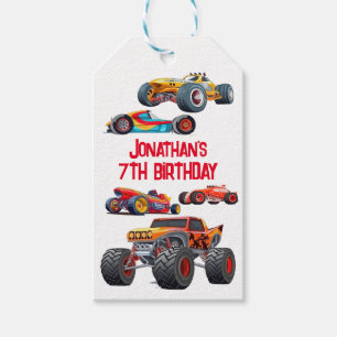 Race Car Monster Truck Cars Racing Birthday Cadeaulabel