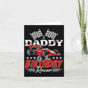 Race Car Papa van de Birthday Racer Familie Kaart