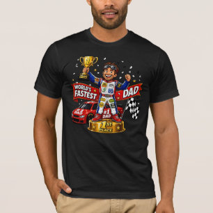 Race Car Papa Werelds Snelste Vaderdag Cadeau T-shirt