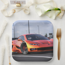 Race Car Papieren Bordje