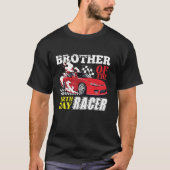 Race Car Party Brother of the Birthday Racer Racin T-shirt (Voorkant)