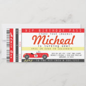 RACE CAR PARTY INVITE KAART (Voorkant)