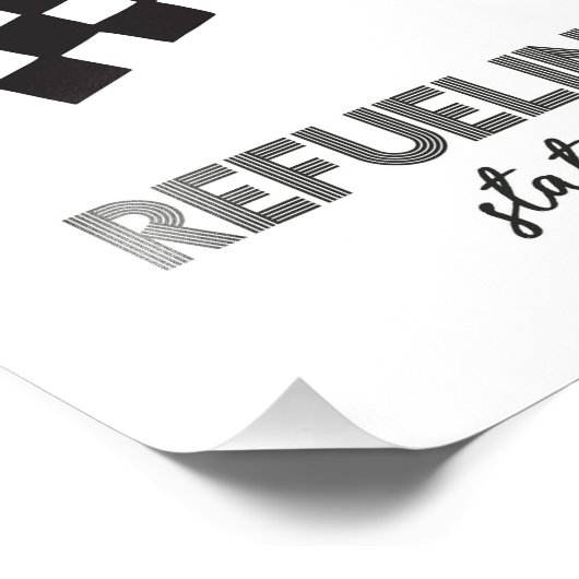 Race Car Party-teken tankstation Foto Afdruk (Hoek)