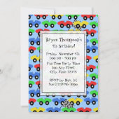 Race Car Party Uitnodiging (Voorkant)