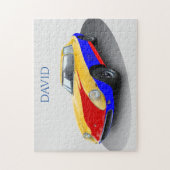 RACE CAR PUZZLE. Persoonlijke naam. Legpuzzel (Verticaal)