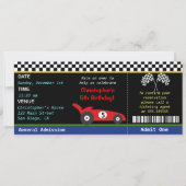 Race Car Racer Birthday Uitnodiging (Voorkant)