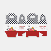 Race Car Racing Birthday Party Gecontkerkeerd Bedankdoosjes (Uitgevouwen)