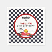 Race Car Racing Birthday Party Servet (Voorkant)