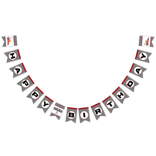 Race Car Racing Birthday Party Vlaggetjes (Alle)