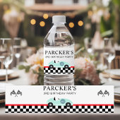Race Car Racing Gepersonaliseerde Verjaardag Party Waterfles Etiket