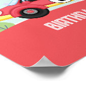 Race Car Racing Kid's Birthday Theme Poster (Hoek)