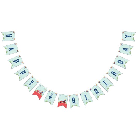 Race Car Racing Kind Birthday Bunting Banner (Alle)