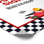 Race Car Racing Two Fast Boy Birthday Custom Poster (Hoek)