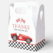 Race Car Red Racing Boy 1e verjaardag Bedankdoosjes (Geopend)