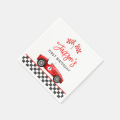 Race Car Red Racing Boy 1e verjaardag Servet (Hoek)