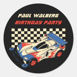 Race Car Ronde Sticker