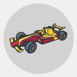 Race Car Ronde Sticker
