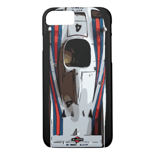 RACE CAR - rood, wit, blauw Case-Mate iPhone Case (Achterkant)