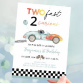 Race Car Second Birthday Kaart