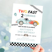 Race Car Second Birthday Two Fast Kaart